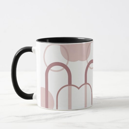 Minimalist Dusty Pink Abstract Arch Mug (Gauche)