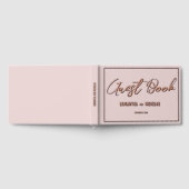 Minimalist Dusty Pink Wedding Program Gastenboek (Volledig)