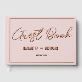 Minimalist Dusty Pink Wedding Program Gastenboek