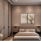 Minimalist Earth Tone Watercolor Tree Muurkunst Sets