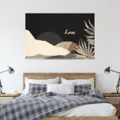 Minimalist Earth Tones Boho Abstract Canvas Afdruk (Insitu (Slaapkamer))