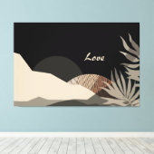 Minimalist Earth Tones Boho Abstract Canvas Afdruk (Insitu (Houten vloer))