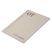 Minimalist Earthy Custom Occupational Therapy Notitieblok (Schuin)