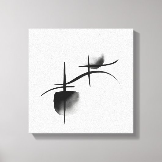 Minimalist Echoes | Premium Wrapped Canvas Afdruk (Voorkant)