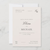 Minimalist Editorial Photo Wedding Kaart (Voorkant)