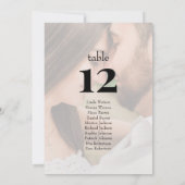 Minimalist Editorial Photo Wedding Seating Chart  (Achterkant)