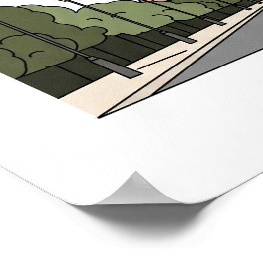 Minimalist Eiffel Tower Paris Poster (Coin)