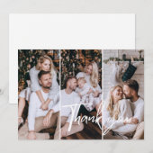 Minimalist Elegant 3 foto Dank u Bedankkaart (Voorkant / Achterkant)