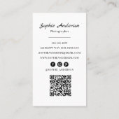 Minimalist Elegant Calligraphy Script Photography Visitekaartje (Achterkant)