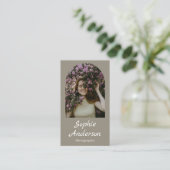Minimalist Elegant Calligraphy Script Photography  Visitekaartje (Staand voorkant)