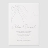 Minimalist Elegant Calligraphy Wedding Invitation (Recto)