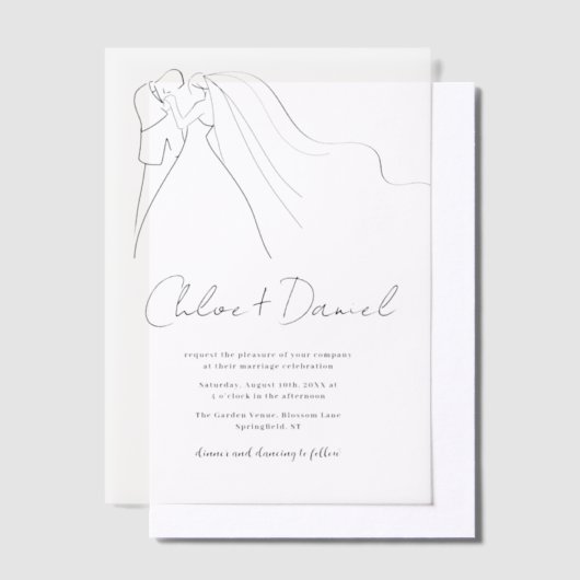Minimalist Elegant Calligraphy Wedding Invitation (Compenser)