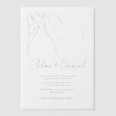 Minimalist Elegant Calligraphy Wedding Invitation Vellum Uitnodigingen (Voorkant)