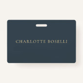 Minimalist Elegant Classical Professional Charcoal Badge (Voorkant)