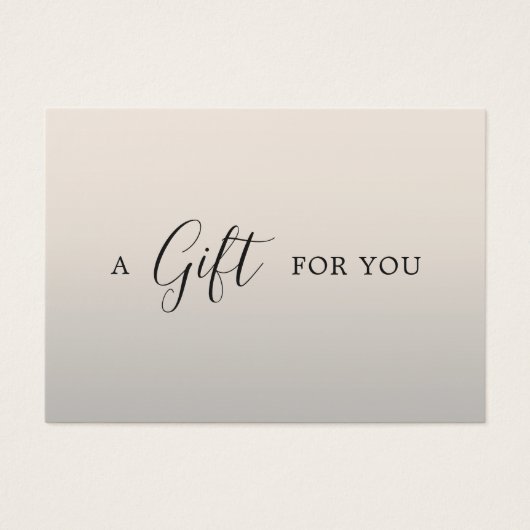 Minimalist Elegant Faux Silver Gift Certificate (Devant)
