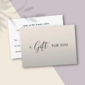 Minimalist Elegant Faux Silver Gift Certificate