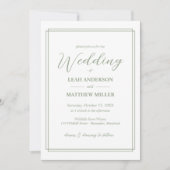Minimalist Elegant Floral Wedding Invitation (Devant)