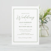 Minimalist Elegant Floral Wedding Invitation (Debout devant)