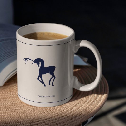 Minimalist elegant personalized christmas mug