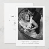 Minimalist Elegant Photo Wedding Save the Date  (Devant / Derrière)