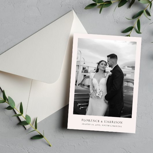 Minimalist Elegant Photo Wedding Save the Date 