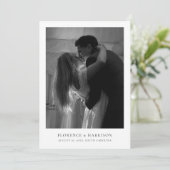 Minimalist Elegant Photo Wedding Save the Date (Debout devant)