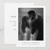 Minimalist Elegant Photo Wedding Save the Date (Devant / Derrière)