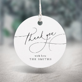 Minimalist Elegant Script Thank You Bedankjes Labels