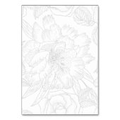 Minimalist, elegant Table number, sitting shart. Kaart (Achterkant)