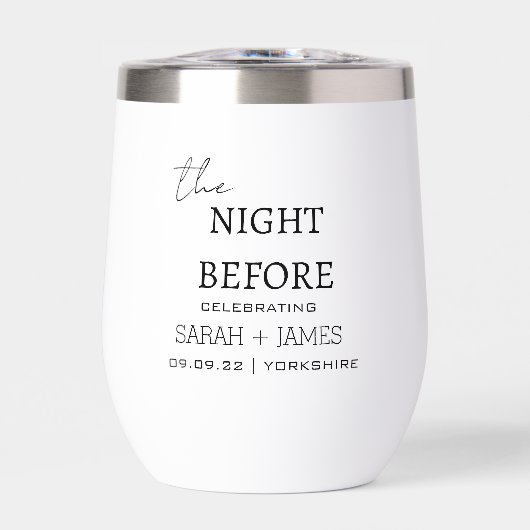 Minimalist Elegant the Night Before Wedding Party (Voorkant)