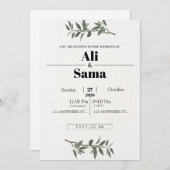  Minimalist Elegant Wedding Invitation | Modern (Devant / Derrière)