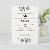  Minimalist Elegant Wedding Invitation | Modern (Debout devant)