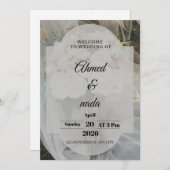Minimalist Elegant Wedding Invitation | Modern Cal (Devant / Derrière)