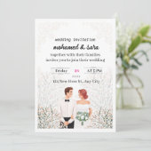 Minimalist Elegant Wedding Invitation & RSVP (Debout devant)