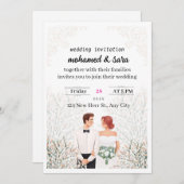 Minimalist Elegant Wedding Invitation & RSVP (Devant / Derrière)