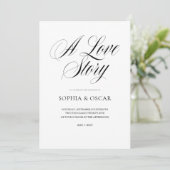 Minimalist Elegant Wedding Invitation with QR Code (Debout devant)
