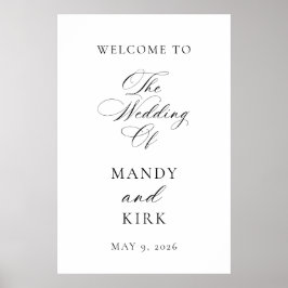 Minimalist Elegant Wedding Welcome Sign | Modern Poster