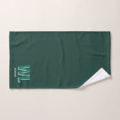 Minimalist Emerald Green Personalized Monogram (Serviette à main)