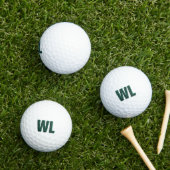 Minimalist Emerald Green Personalized Monogram  Golfballen (Insitu Gras)