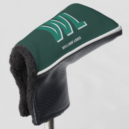 Minimalist Emerald Green Personalized Monogram  Golfheadcover