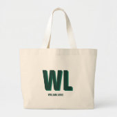 Minimalist Emerald Green Personalized Monogram Grote Tote Bag (Voorkant)