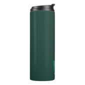 Minimalist Emerald Green Personalized Monogram  Thermosbeker (Gedraaid links)