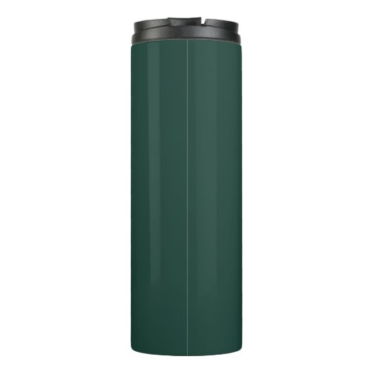 Minimalist Emerald Green Personalized Monogram  Thermosbeker (Achterkant)