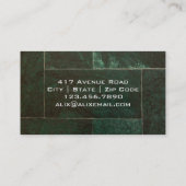 Minimalist Emerald Marble Visitekaartje (Achterkant)