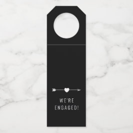 Minimalist | Engagement | Black Bottle Hanger Tag