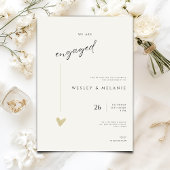 Minimalist Engagement Party Invitation
