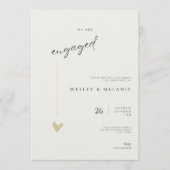 Minimalist Engagement Party Invitation (Devant)