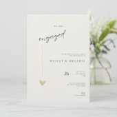 Minimalist Engagement Party Invitation (Debout devant)