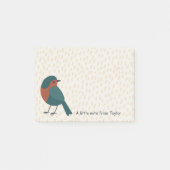 Minimalist European Robin Cute Teal Bird Drawing Post-it® Notes (Voorkant)