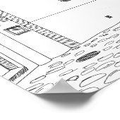 Minimalist European Street Illustration Poster (Coin)